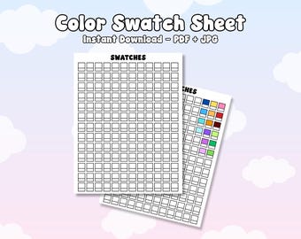 Printable Blank Color Swatch Sheet: Marker Test Chart (PDF & JPG)