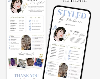 Editable Hairstylist Acuity Template | Canva Booking Website Template | Hair Stylist Website Design | Salon Booking Page | Instant Download