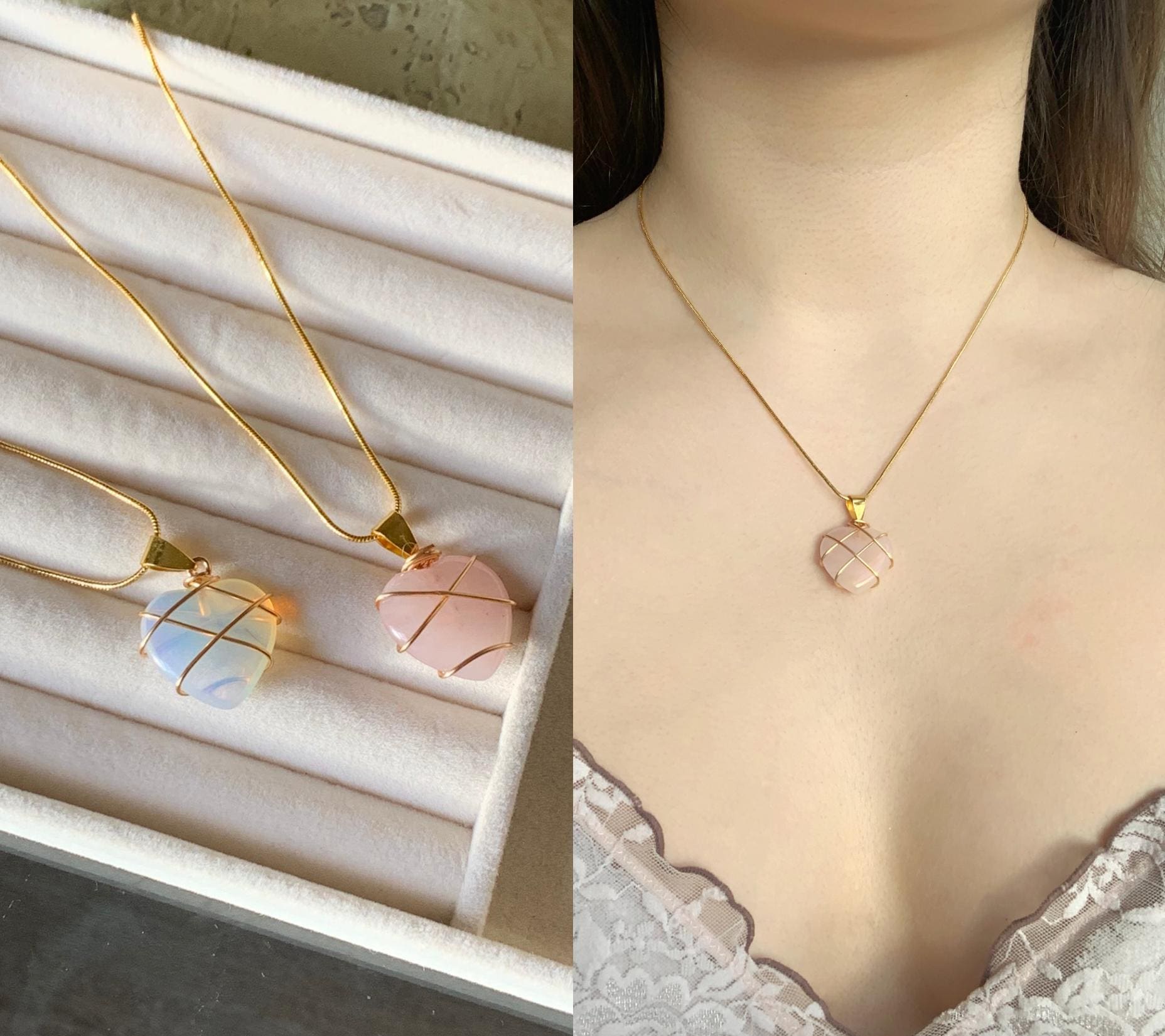 Barbie Kristall Logo Halskette – Roségold, 16 Zoll (ca. 40,6 Cm) Mit Verlängerung