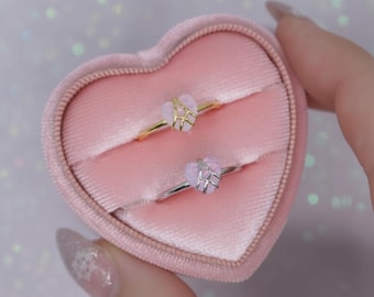 Golddraht Herz Ring: Barbiecore Prinzessinnen Schmuck
