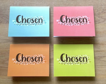 Versículo bíblico cristiano seleccionado, tarjetas plegables, juego de 4, interior en blanco. Estampado de leopardo.