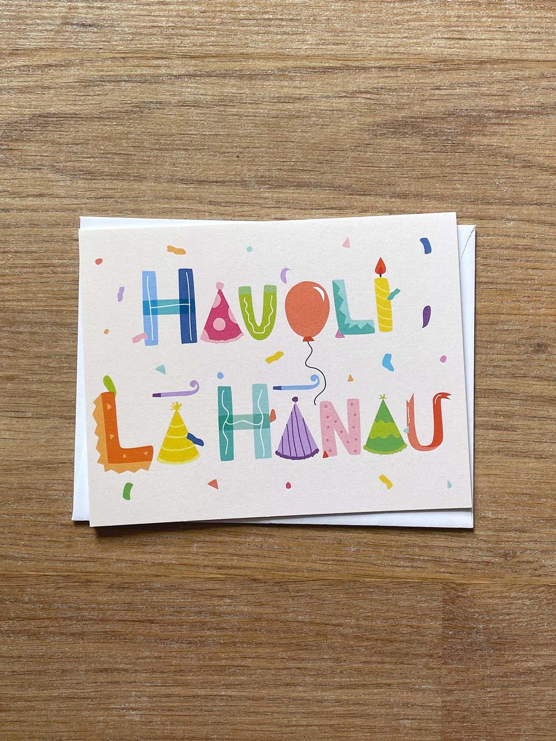 Hawaii Happy Birthday Folded Note Card, Blank Inside. Hau'oli La Hanau ...