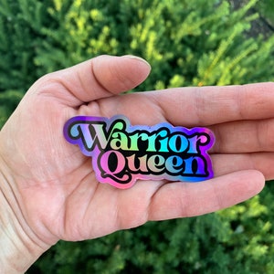 Holographic Warrior Queen Vinyl Sticker
