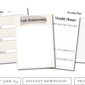 Printable Goal Setting Template Academic Planner System Curriculum Organization Tool Learning Journey Tracker Personal Development Guide Digital Download Resource Self Guided Education Planner Study Habit Journal Reflection Pages Progress