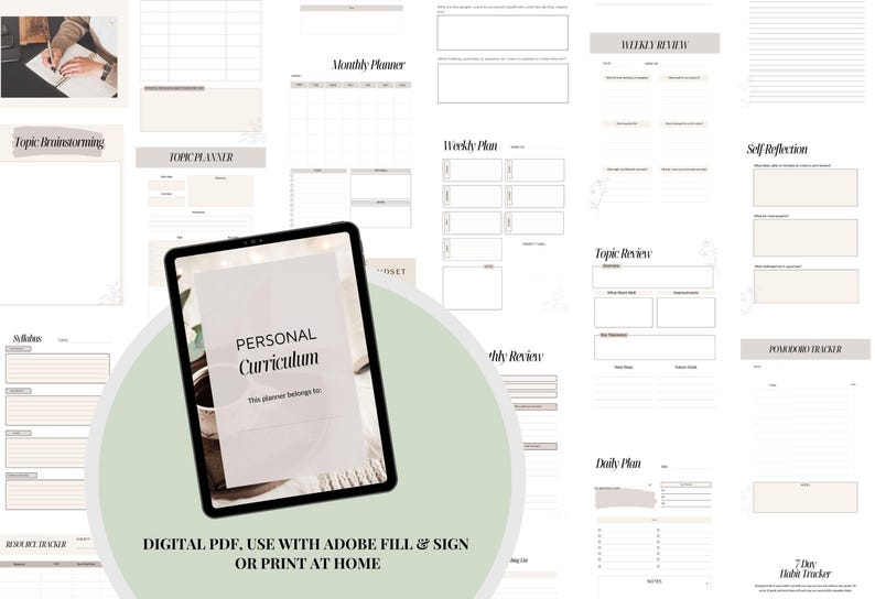 Self Guided Learning Planner Curriculum Design Template Personal Development Journal Academic Goal Setting Guide Printable Digital Download Educational Planning Resource Habit Tracking System Reflection Pages Progress Monitoring Tool