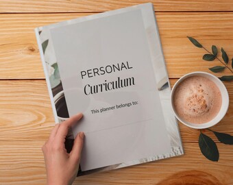 Personal Curriculum Planner Printable Academic Habit Tracker Journal Goals Template Learning Journey Reflection Guide Personal Goal Setting