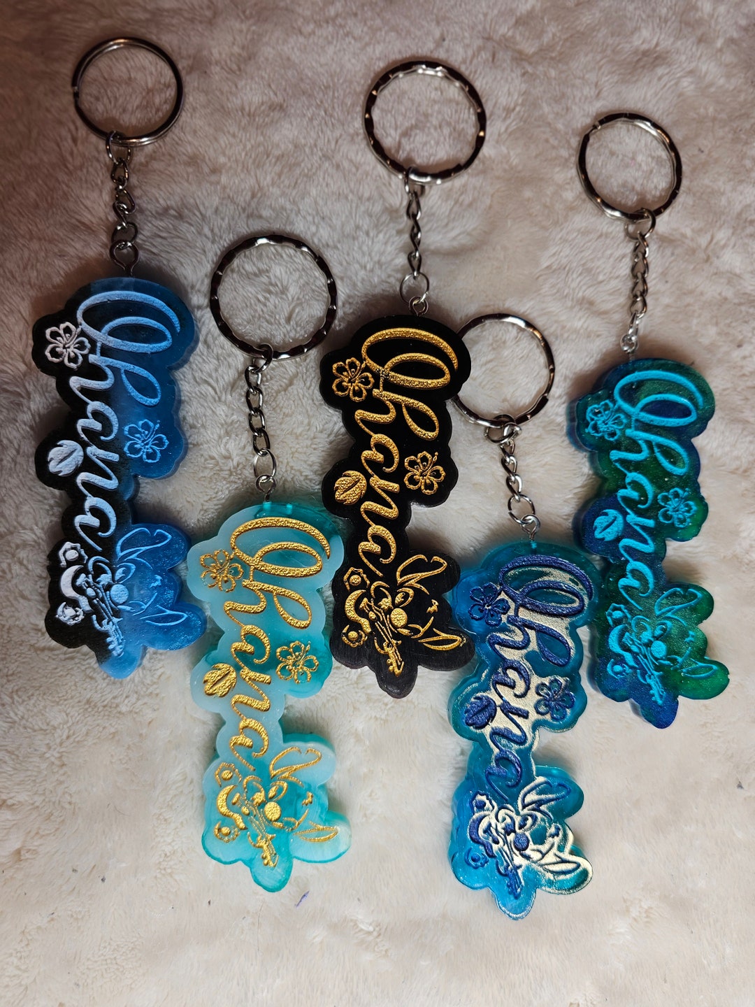 Resin Ohana Keychain Lilo & Stitch Inspired Disney Gift Gift Etsy