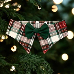 Holiday Bandana AND Neck-Bowtie // Christmas Dog Bandana // Glittery Dog Bandana