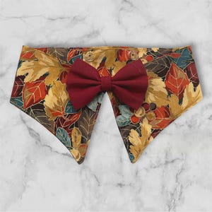 FALL Dog Bandana Bowtie: Handmade Fall Pet Collar