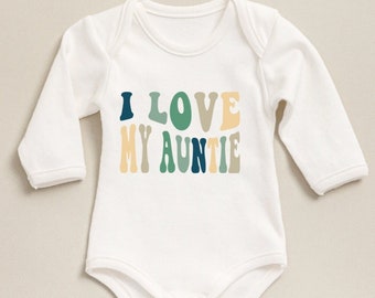 I Love My Auntie Onesie®, Cute Baby Onesie®, Cute Girl Onesie®, Cute Boy Onesie®, Natural Onesie®