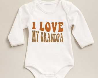 I Love My Grandpa Onesie®, Cute Baby Onesie®, Natural Onesie®, Grandma's Baby Love