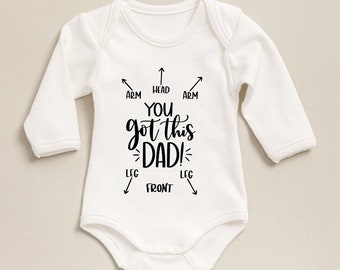 You Got This Dad Onesie®, I Love My Dad Onesie®, Hello Daddy Onesie®, Cute Baby Onesie®, Organic Baby Onesie®