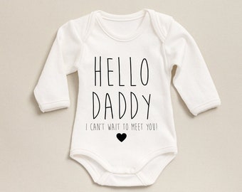 Hello Daddy Onesie®, First Time Dad Gift, Cute Daddy Baby Announcement Gift, Funny Newborn Gifts for Dad