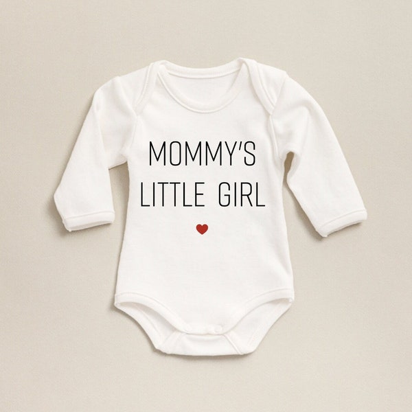 Mommy's Little Girl Onesie®,  Minimalist Bodysuit , Natural Baby Onesie®, I Love My Mom Onesie®