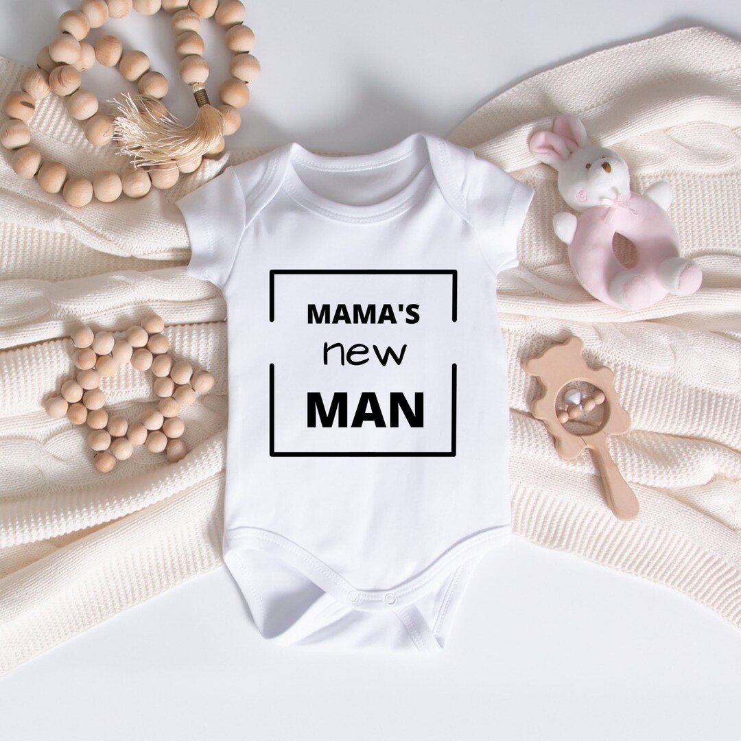 Mommy's New Man Onesie®, Cute Baby Boy Onesie®, New Mom Gift, Cotton