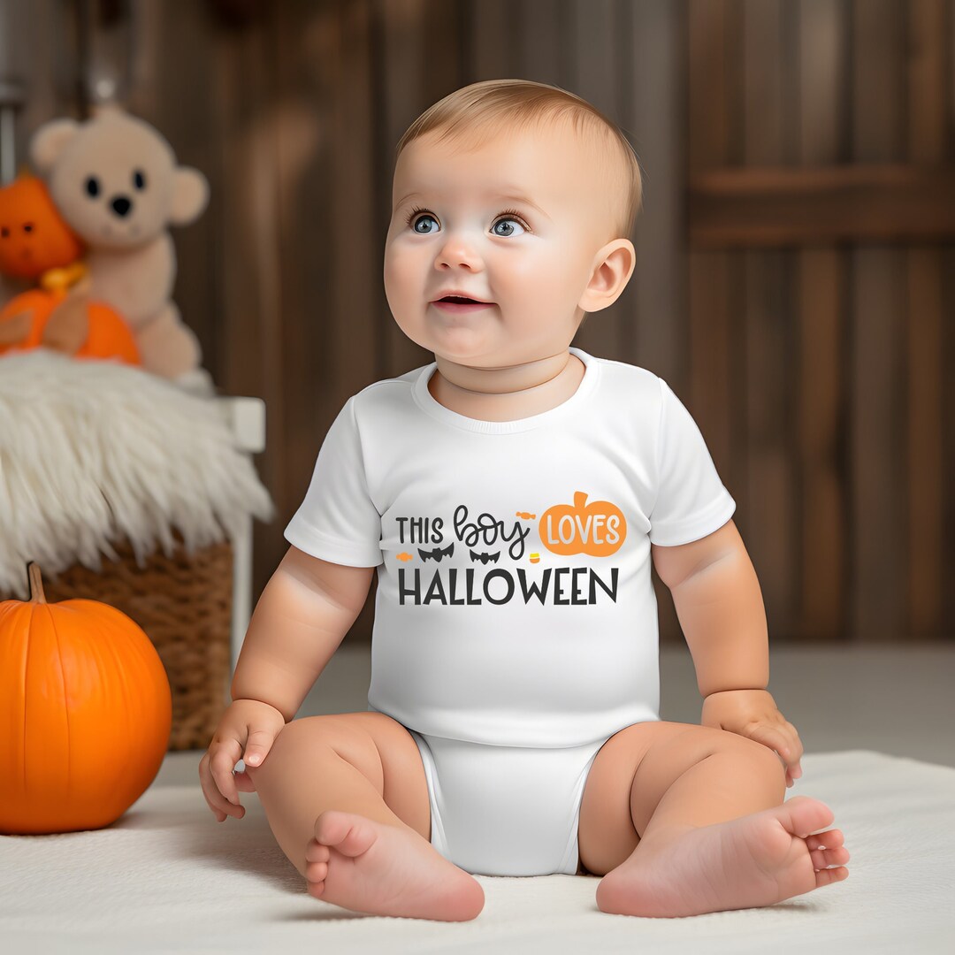 This Boy Loves Halloween Onesie Baby Boy Onesiefirst Etsy
