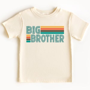 Retro Big Brother Shirt - Boys Sibling Tee - Vintage Natural Kids Gift, Cute Vintage Shirt, Big Bro Toddler Tee, Bro Shirt