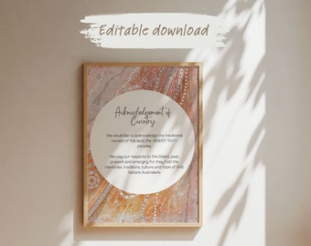 Aboriginal Art Downloadable Print Acknowledgment of Country