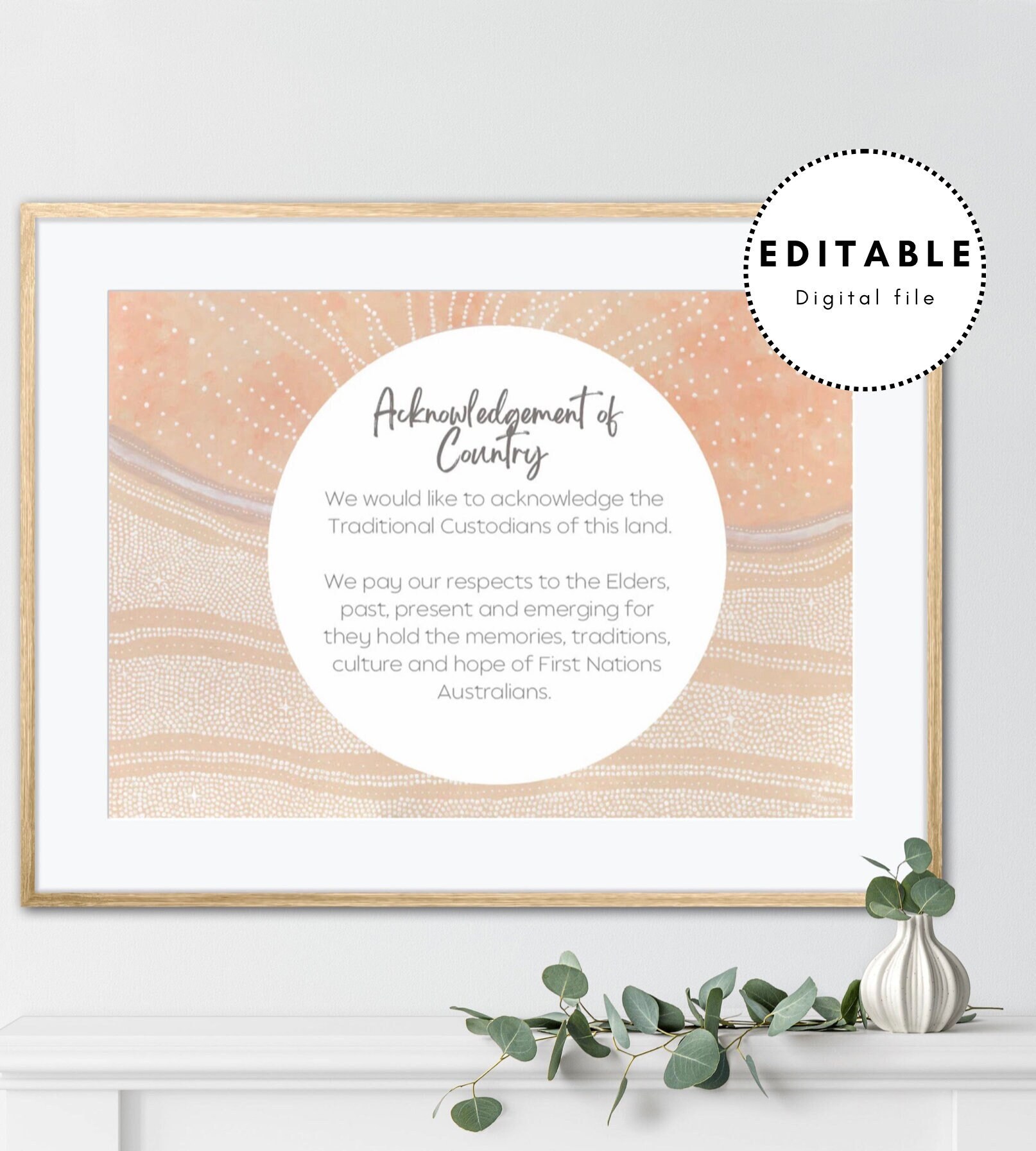Editable Acknowledgement of Country Sign digital File - Etsy Australia