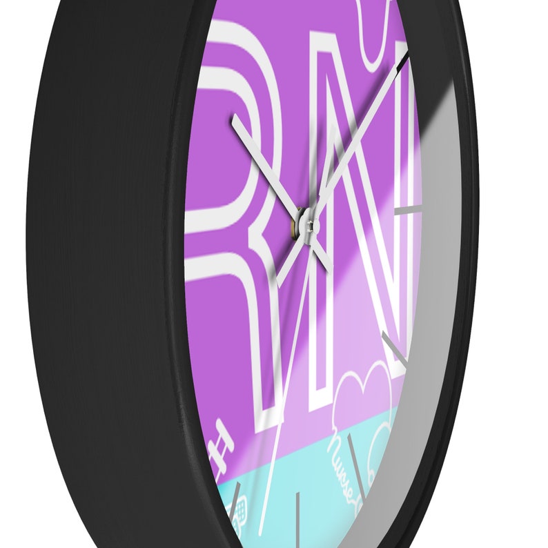 RN Pride Purple 10inch Wall Clock for Nurses, Nurse Gift, RN Gift