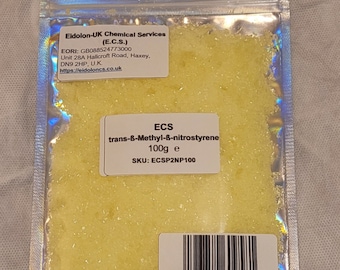 Concentrated yellow pigment crystals (inc. methyl-nitrostyrene) 100 g (~3.5 oz)