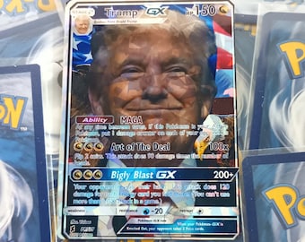 Pokémon Gumshoos Trump - Trump's Wall - My Pokemon Card - Foto 13