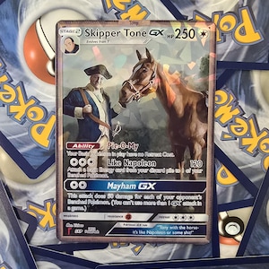 Tarjeta Pokémon de Tony Soprano - Tono Skipper - Pintura de Tony y Caballo
