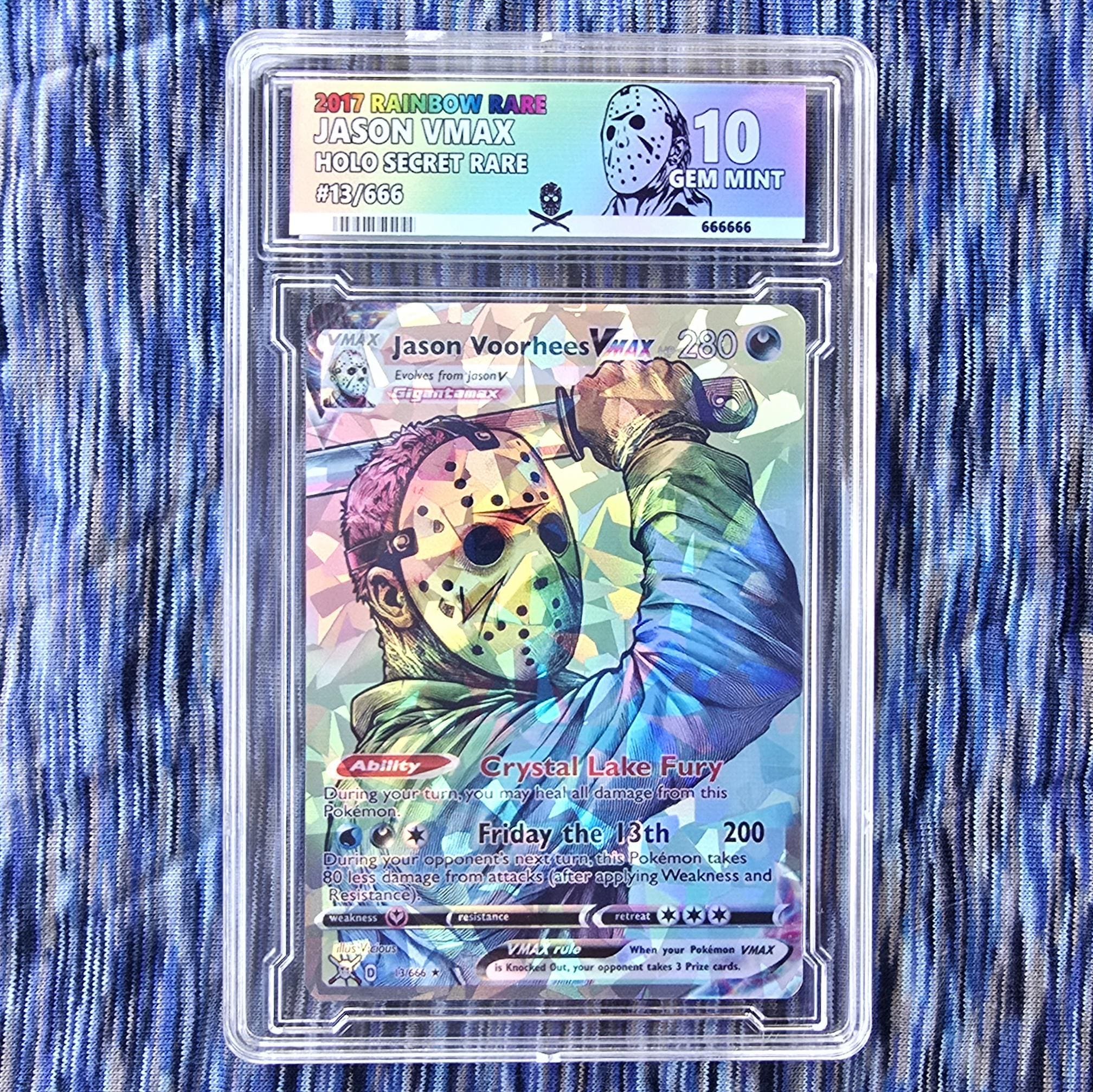 Jason Voorhees W/ Custom Slab Pokemon Card - Etsy