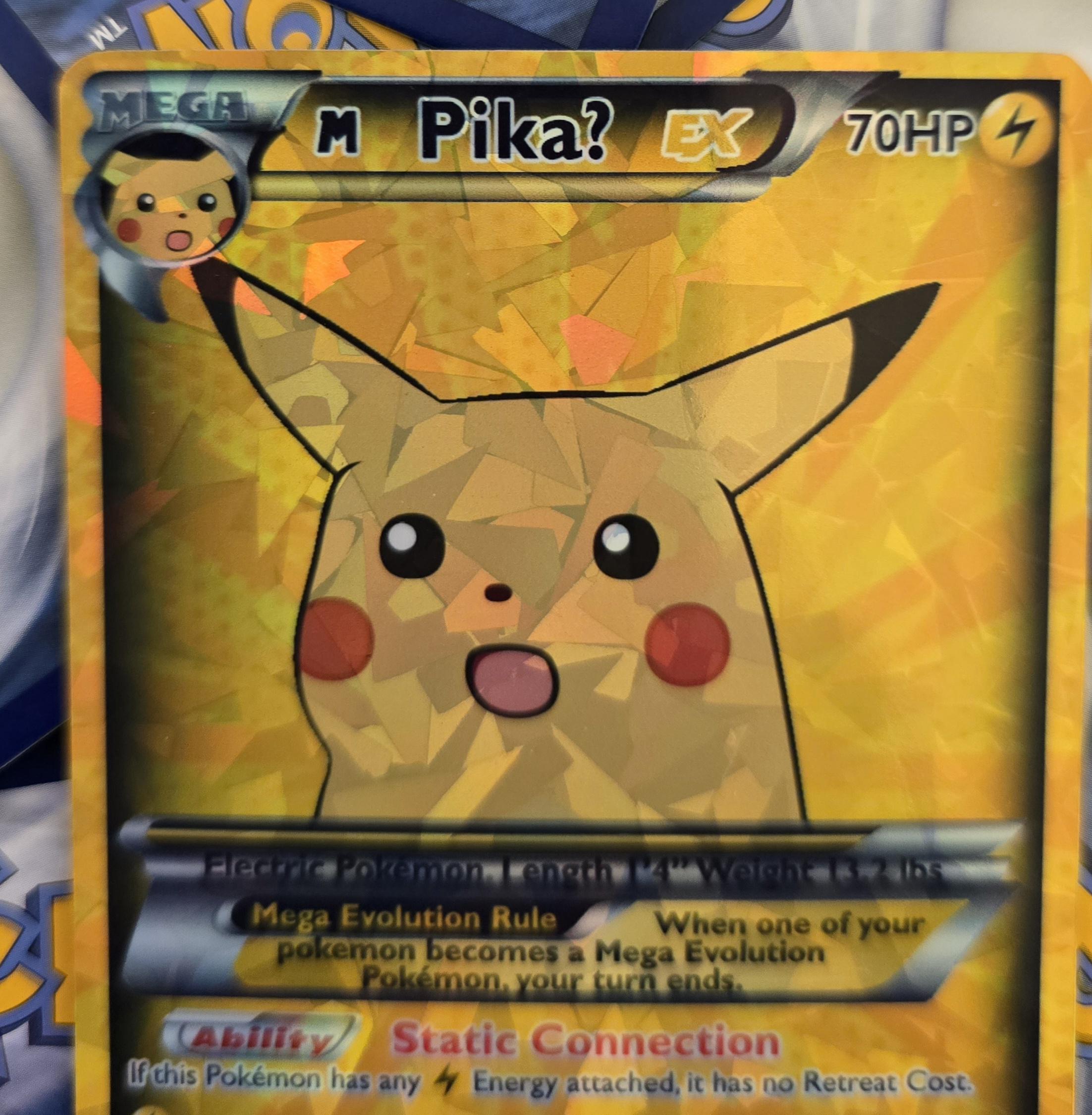 surprised pikachu pokemon card #259323 Surprised Pikachu Card - Etsy