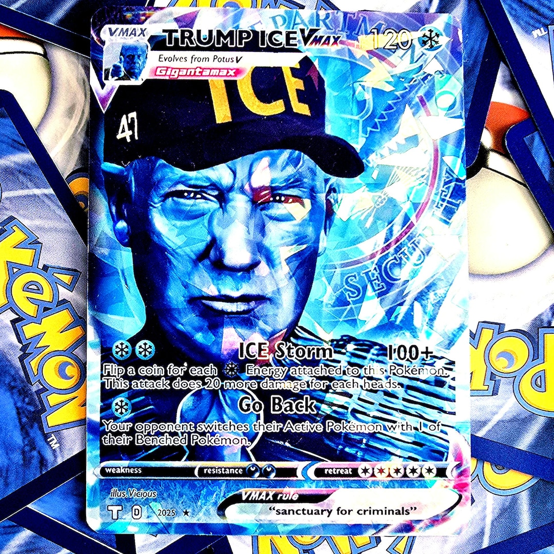Trump ICE Pokemon Card - Etsy