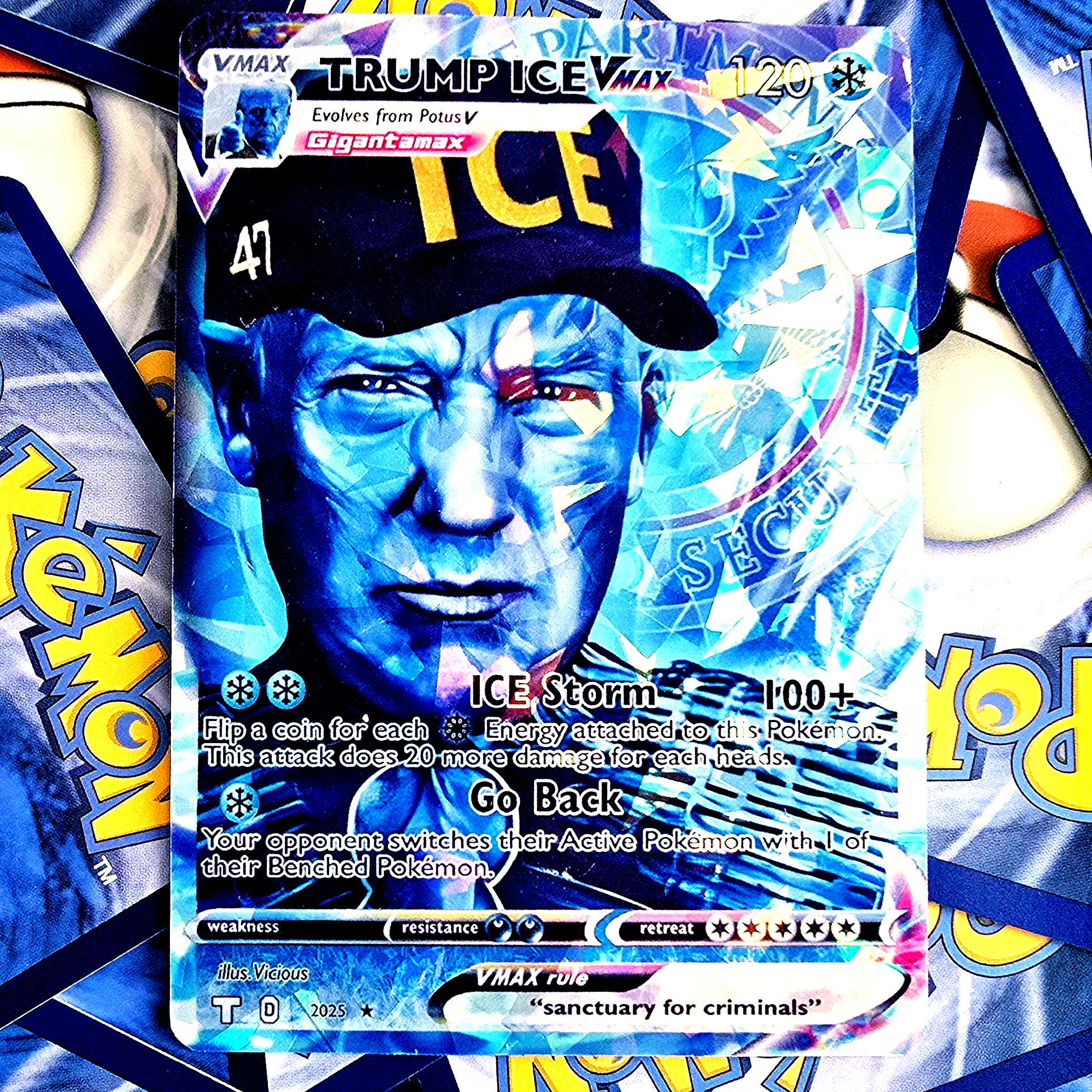Trump ICE Pokemon Card - Etsy