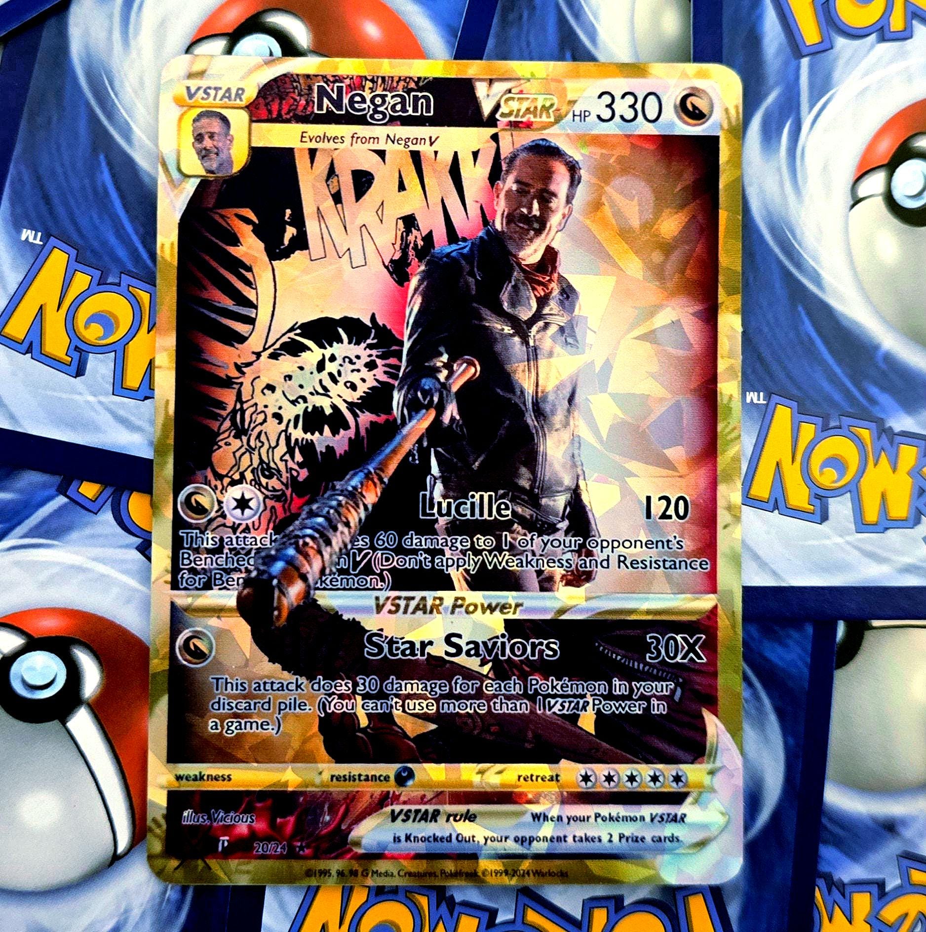 Negan (TWD) Pokemon Card - the Walking Dead - Etsy