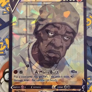 Carta Pokémon estilo desenho animado Booty Warrior - Boondocks