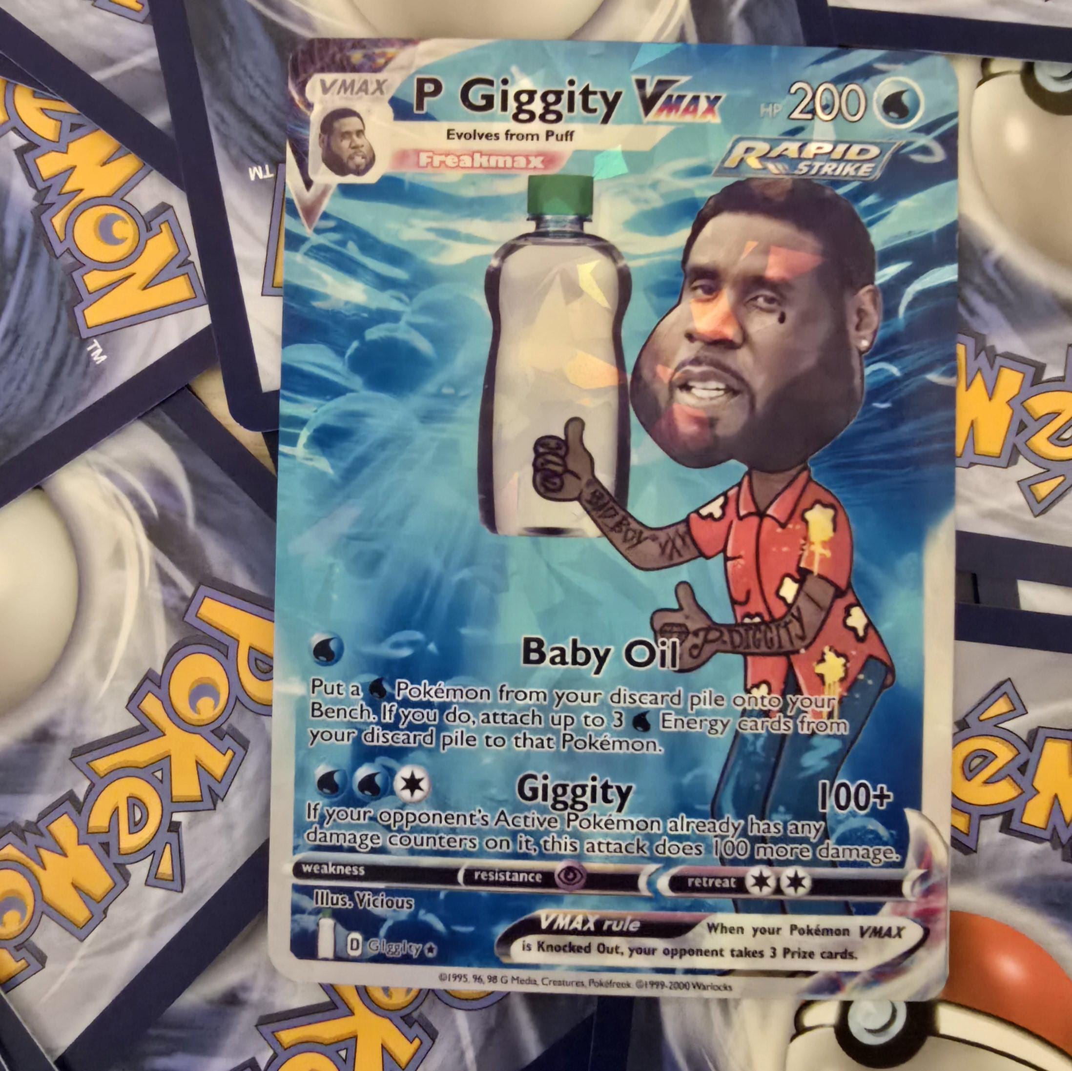 P Giggity Pokemon Card - Puff Daddy - Quagmire/p Ditty - Etsy