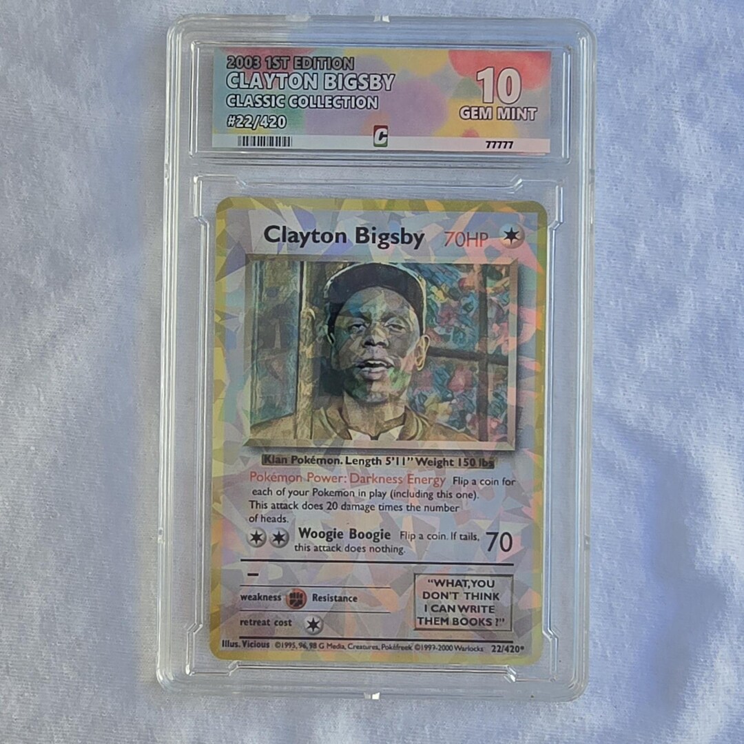 Clayton Bigsby With Custom Slab Pokemon Card - Chappelle Show - Etsy Clayton Bigsby With Custom Slab Pokemon Card - Chappelle Show - Etsy