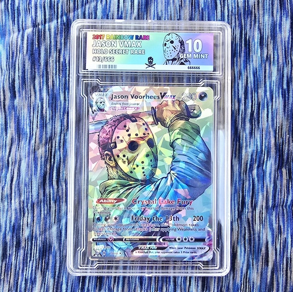 Jason Voorhees W/ Custom Slab Pokemon Card - Etsy
