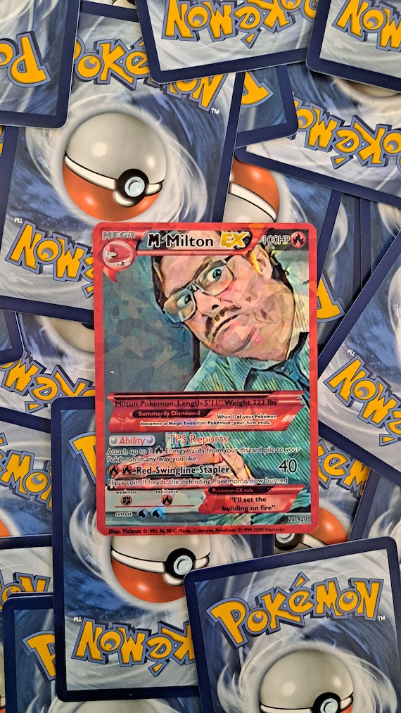 Milton Pokemon Card - Office Space - Etsy