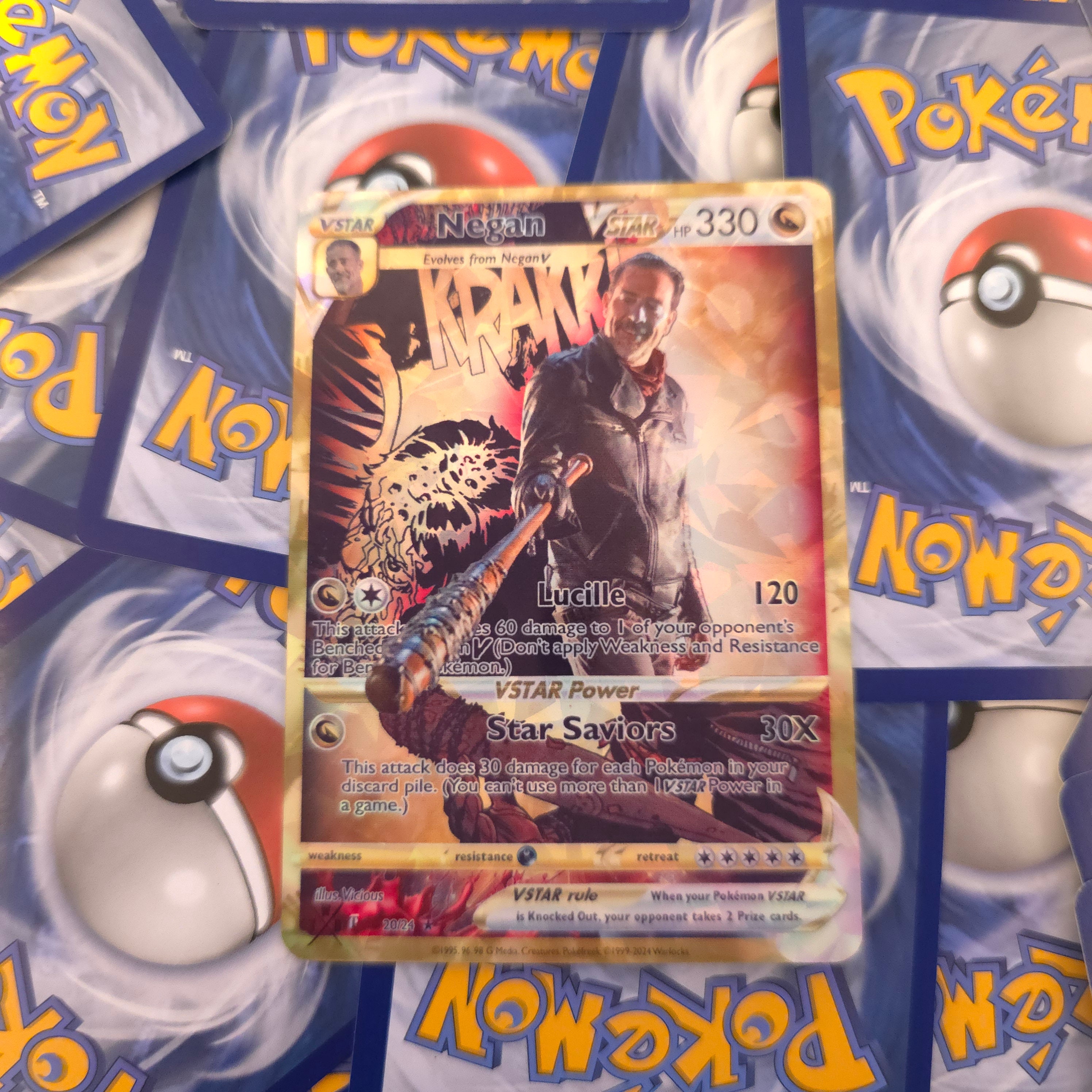Negan (TWD) Pokemon Card - the Walking Dead - Etsy