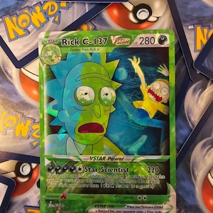 Carta Pokemon Rick C137 - Rick e Morty