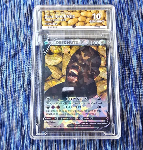 ポケモンカードゲーム D-nuts ディーズナッツミームポケモンカード - カスタムスラブ - Etsy 日本