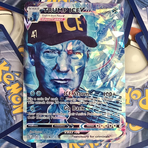 Trump ICE Pokemon Card - Etsy