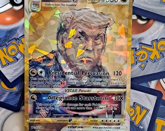 Trump Court Sketch Pokemon Card - Etsy