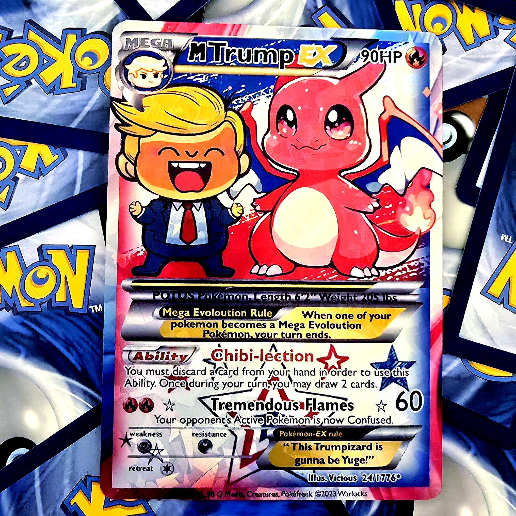 Trump Pokemone Card - Etsy
