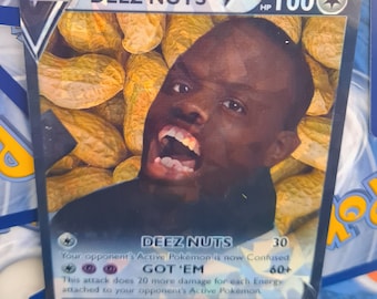 ポケモンカードゲーム D - nuts Deez Nuts Meme Pokemon Card - Etsy