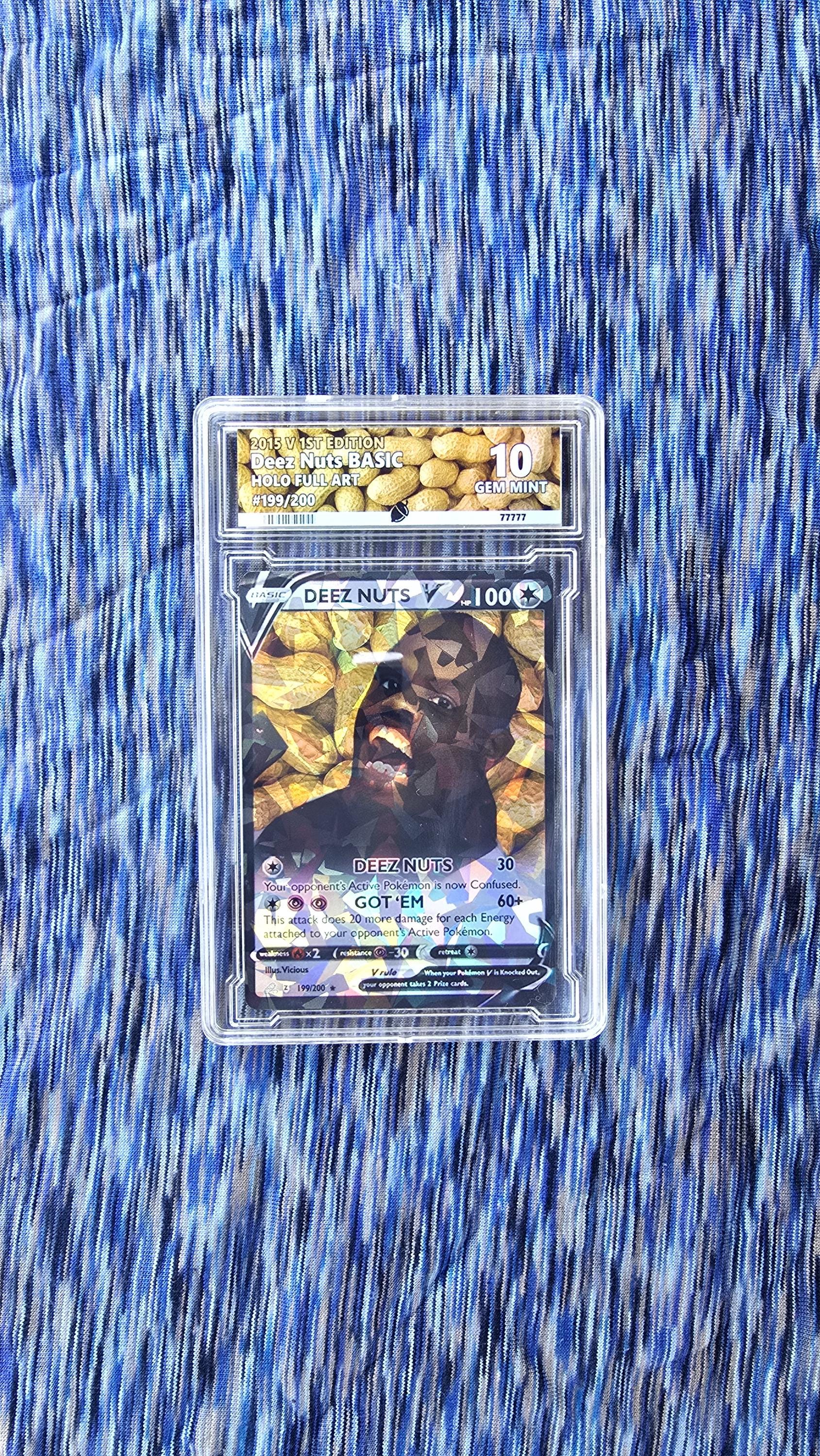 ポケモンカードゲーム D - nuts Deez Nuts Meme Pokemon Card - Custom Slab - Etsy