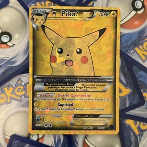 Carta Pokémon Pikachu Surpreso