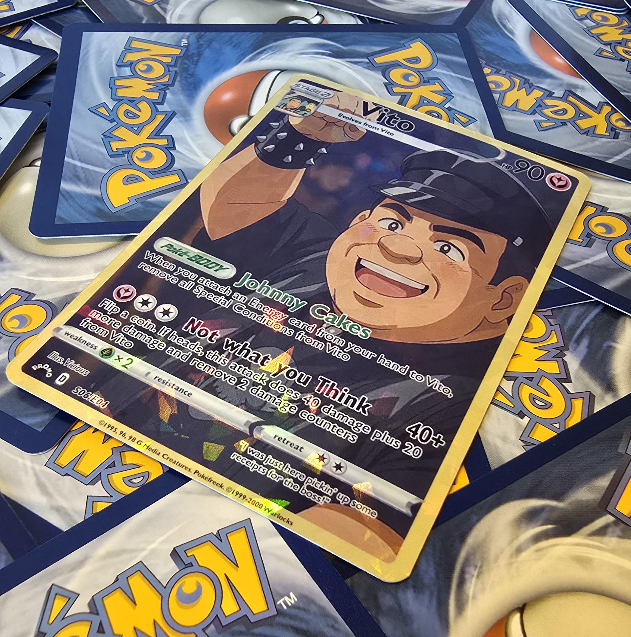 sopranos pokemon cards Vito Pokemon Card - the Sopranos - Ghibli Style