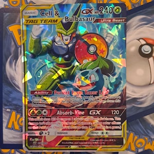Tarjeta Pokemon Bulbasaur y Cell Tag Team