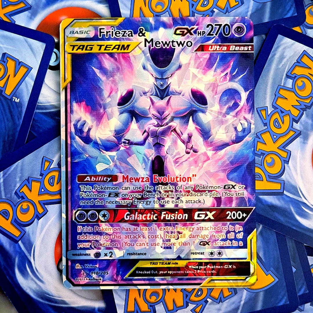 Mewtwo and Frieza Tag Team Pokemon Card - Etsy