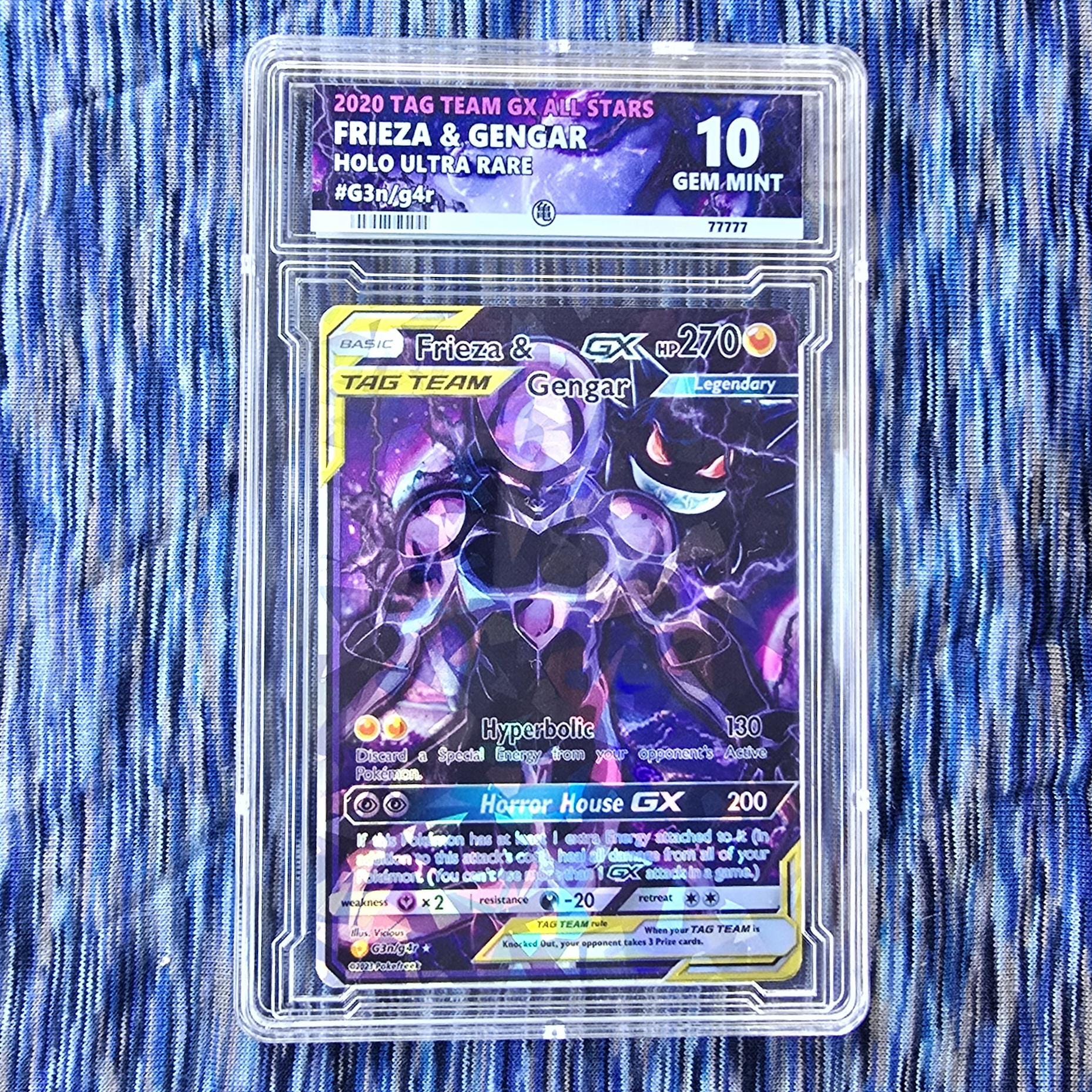 Frieza and Gengar Tag Team Pokemon Card W/ Custom Slab - Etsy